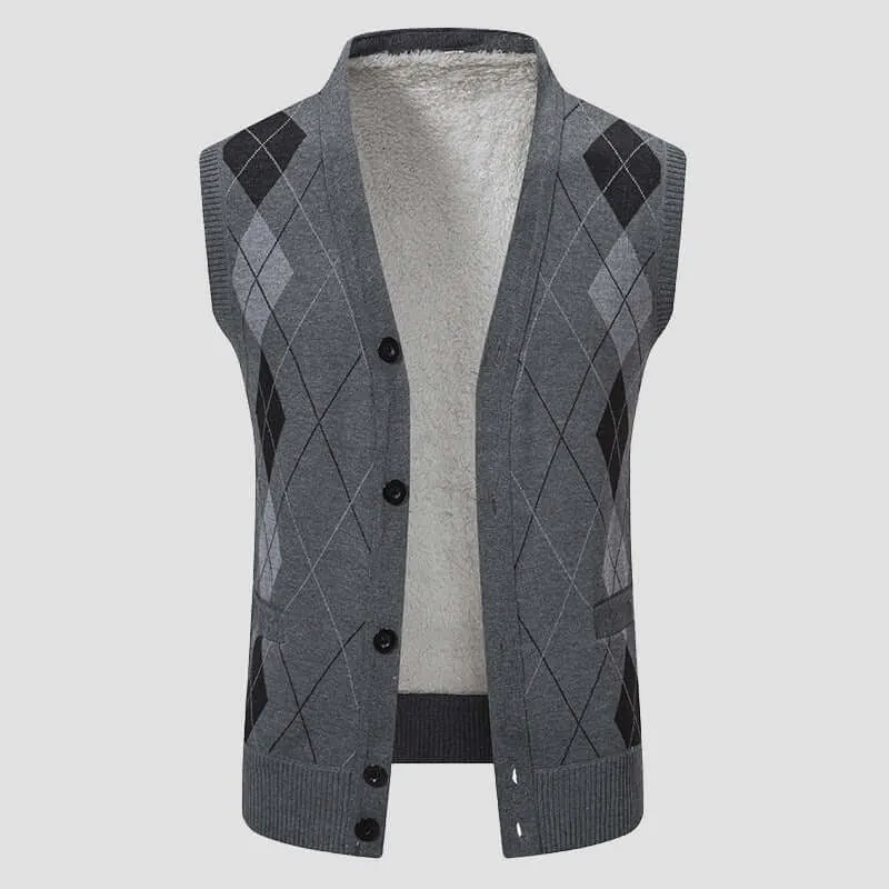 Men's Diamond Knitted Vest