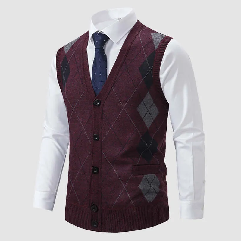 Men's Diamond Knitted Vest
