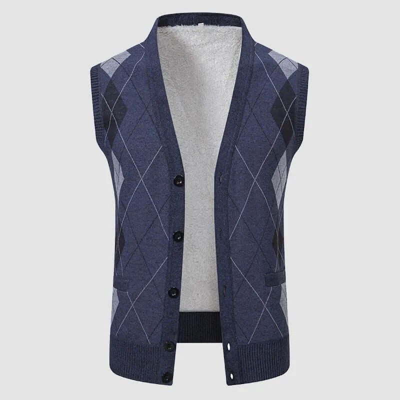 Men's Diamond Knitted Vest