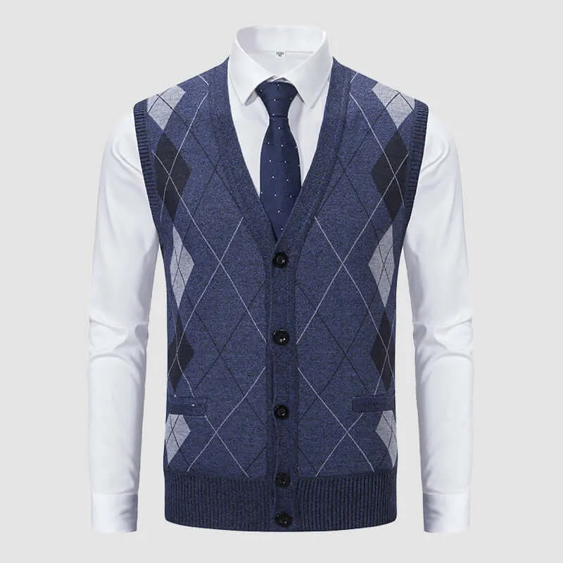 Men's Diamond Knitted Vest