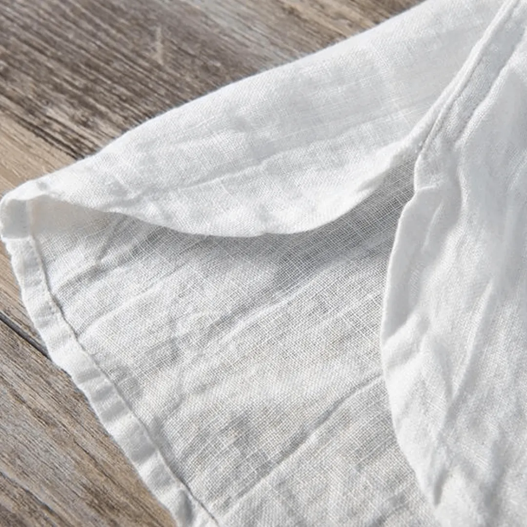 Men's Linen Henley Shirt