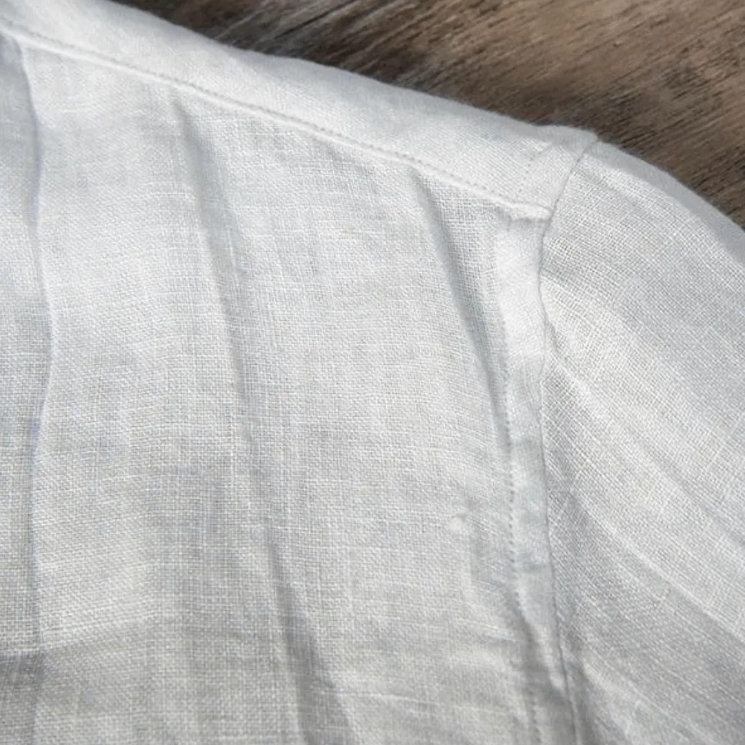 Men's Linen Henley Shirt