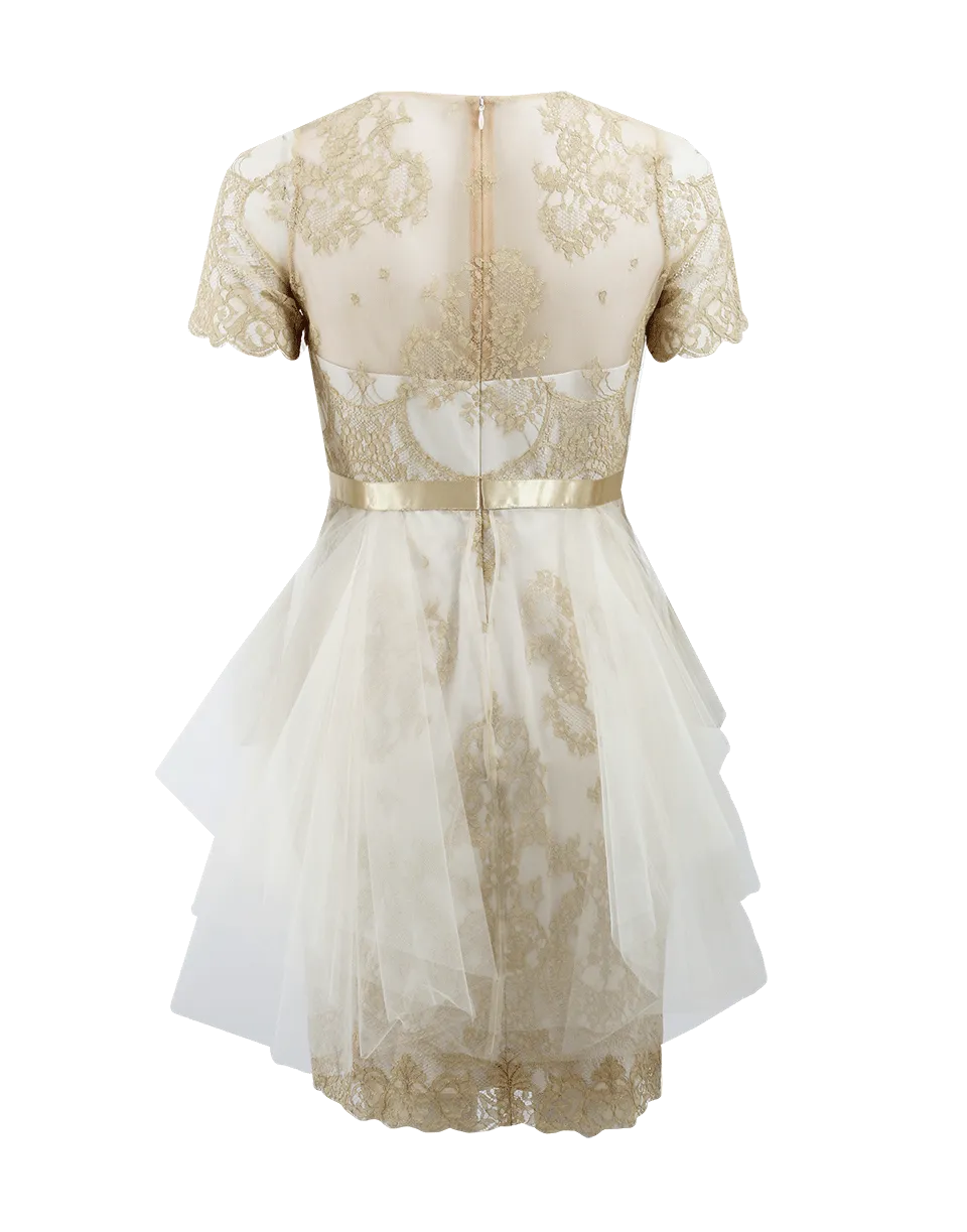 Metallic Lace Dress