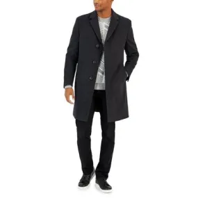 Nautica Mens Classic fit Overcoat Coat 38 R Grey Solid