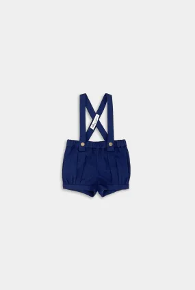 Navy Suspender Shorts