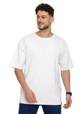 Off-White Squares Over Size Round T-Shirt
