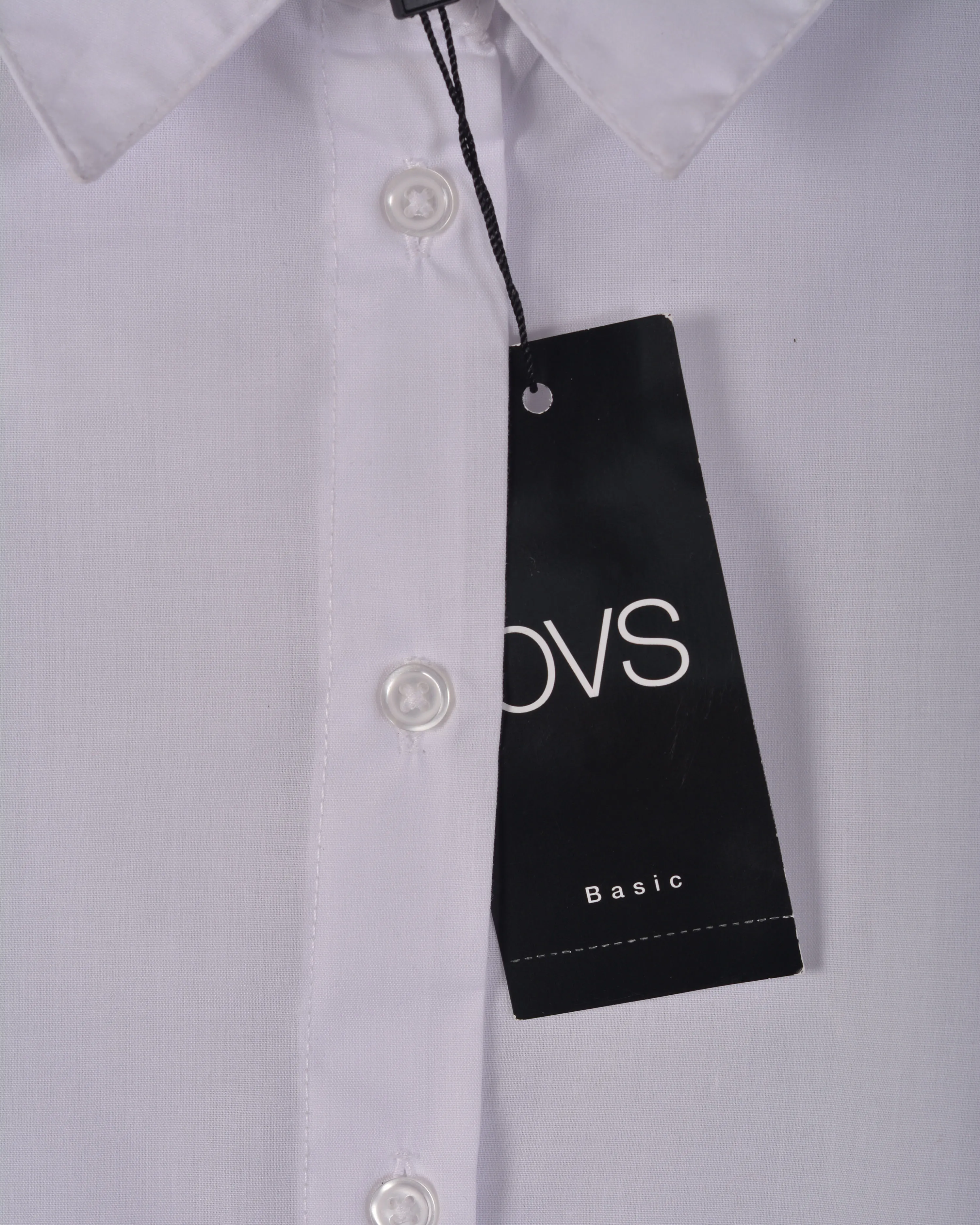 OVS® Stretch Cotton Shirt With Rounded Hem