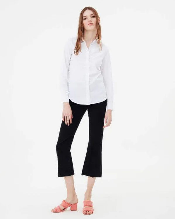 OVS® Stretch Cotton Shirt With Rounded Hem
