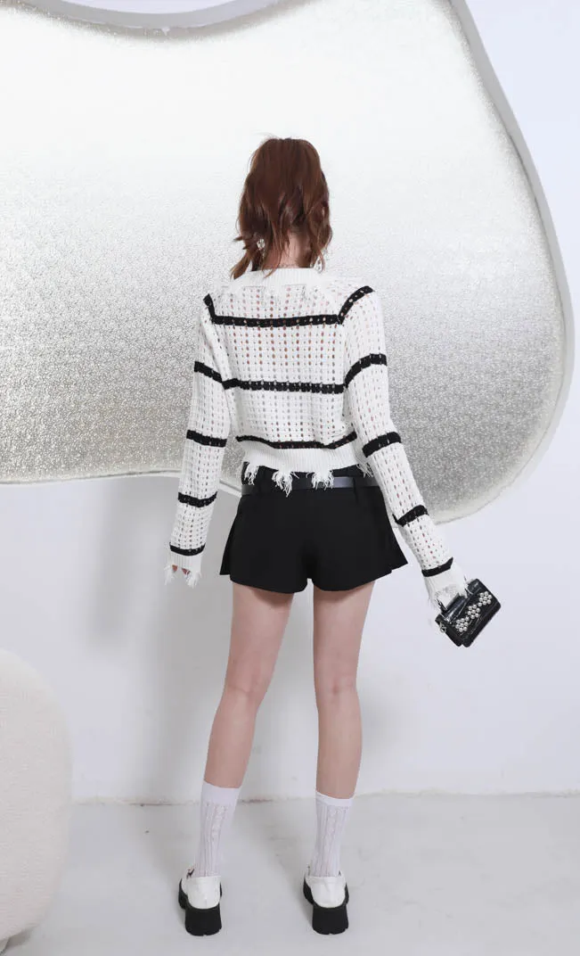 OZLANA SS2303 Layered Pleated Skirt Black