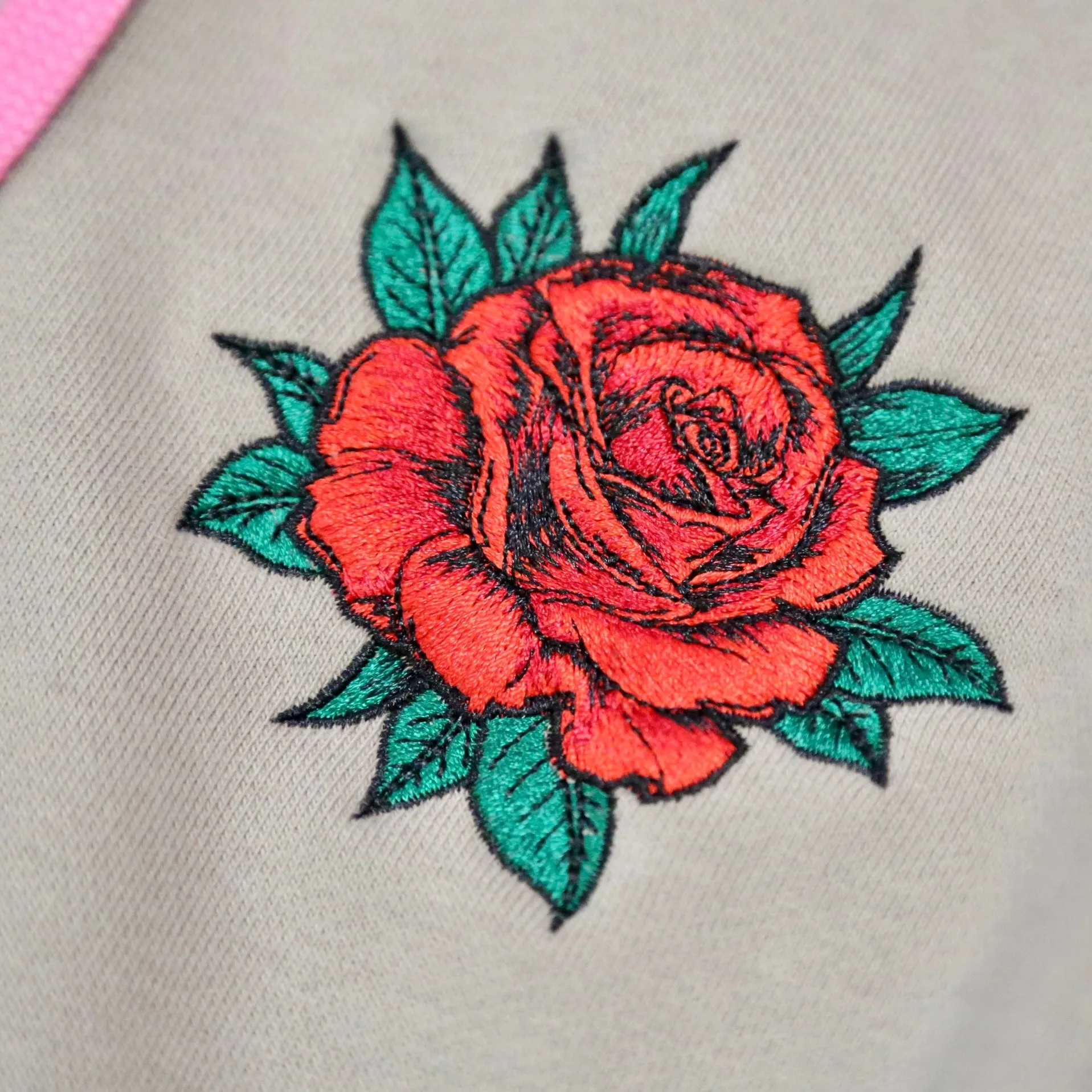 Paneled Pullover Hoodie - Mocha Rose