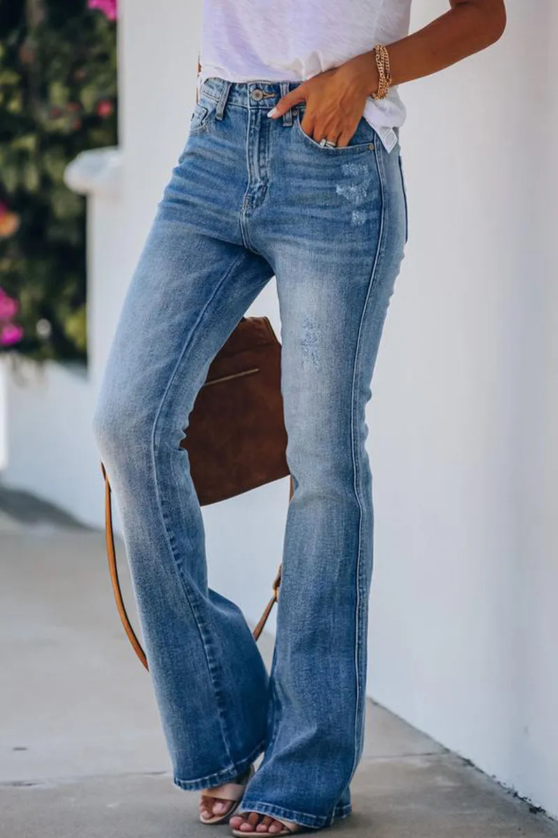 PC908 Mid-Rise Flare Jeans