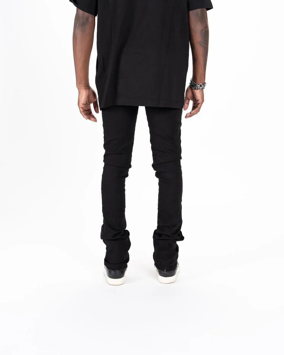Pheelings RISING ABOVE FLARE STACK DENIM (JET BLACK)
