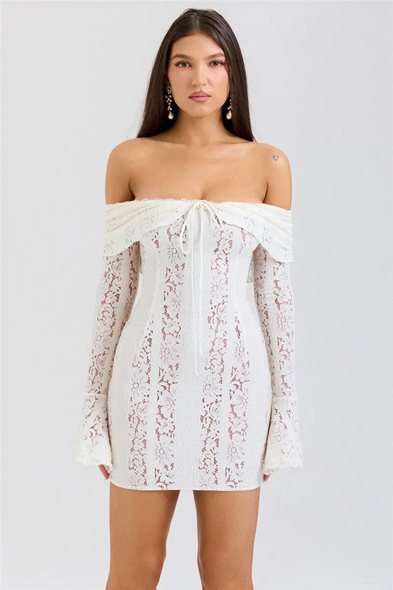 Regina Lace Off-shoulder Sexy Maxi Dress
