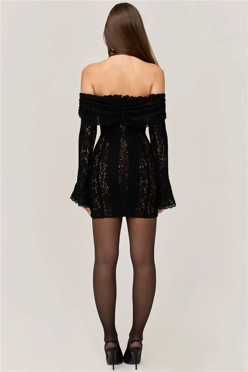 Regina Lace Off-shoulder Sexy Maxi Dress