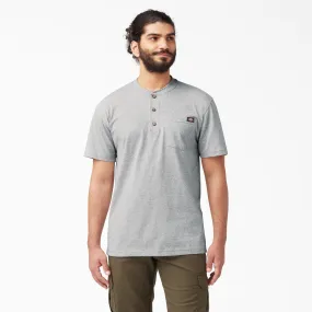 Short -Sleeved Shirt - Dickies Short Sleeve Heavyweight Henley T-Shirt, Heather Grey, WS451HG