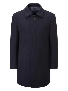 Skopes Men's Plus Size Wool Blend Overcoat In Navy Size Small To 4Xl