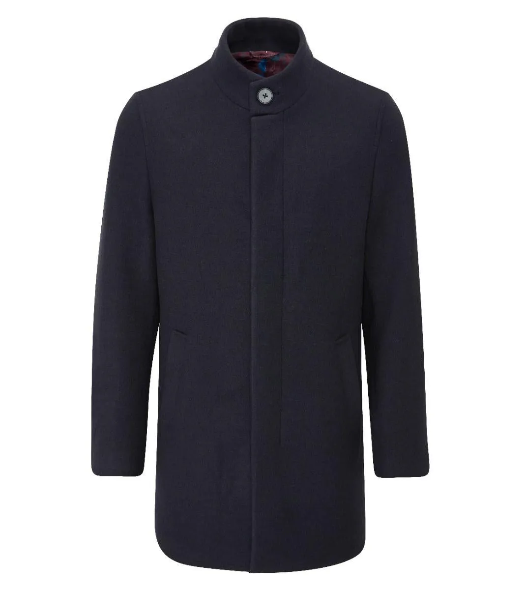 Skopes Men's Plus Size Wool Blend Overcoat In Navy Size Small To 4Xl