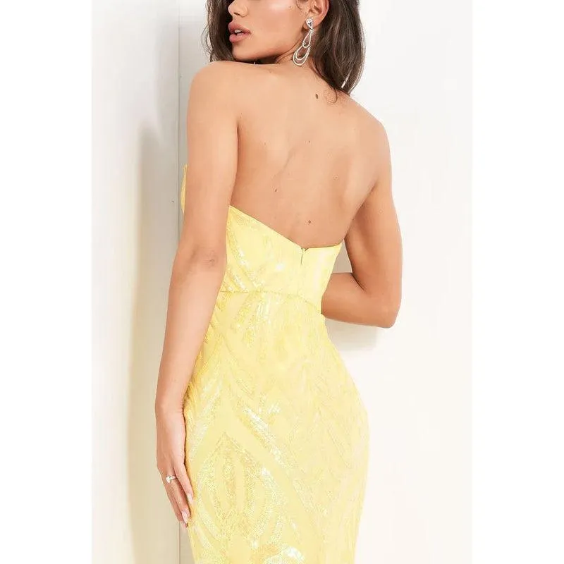 Sweetheart Strapless Sleeveless Sequined Mermaid Long Prom Evening Dress