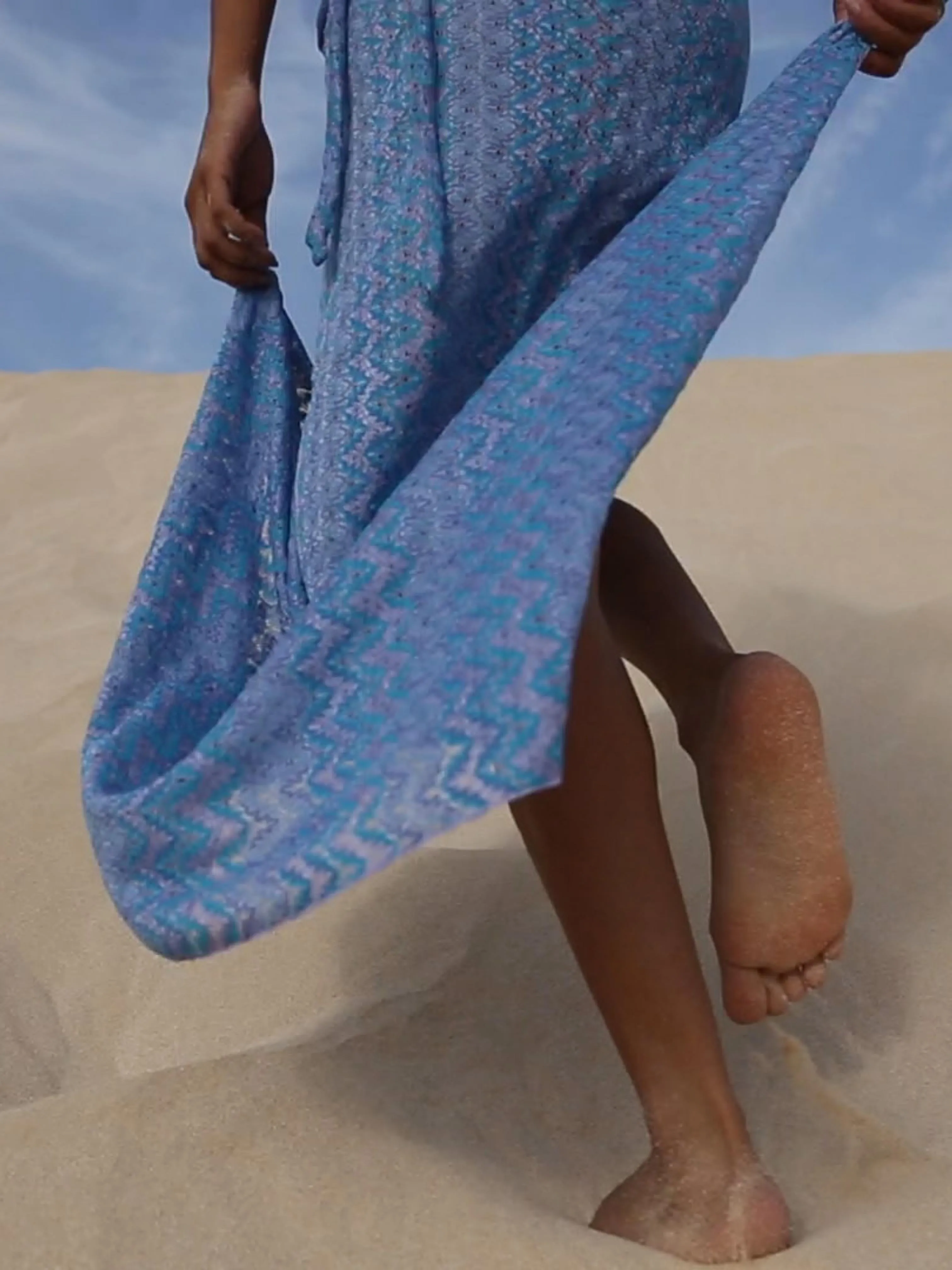 Tahiti Top & Skirt - Light Blue