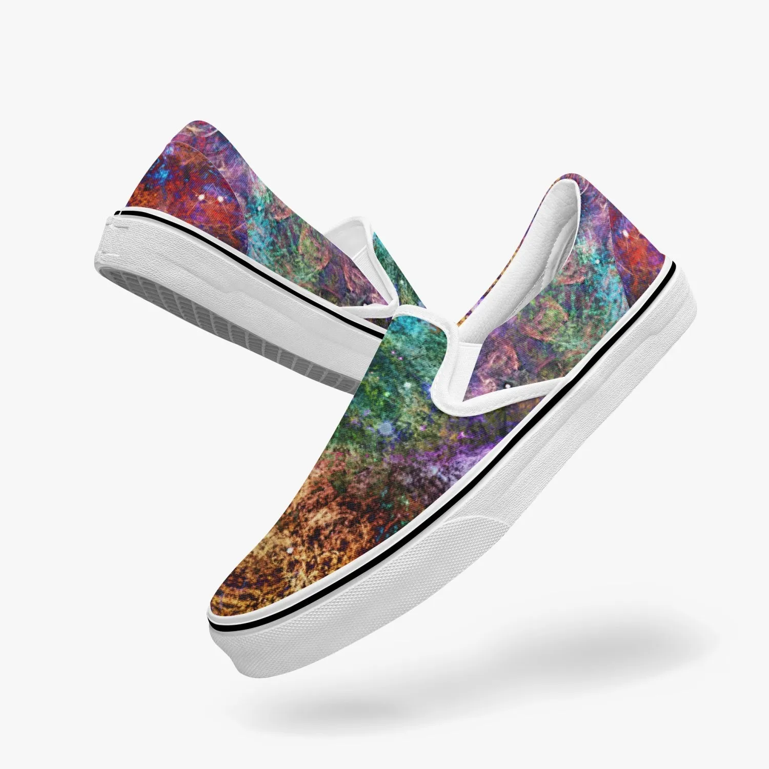 Unitas Split-Style Psychedelic Slip-On Shoes