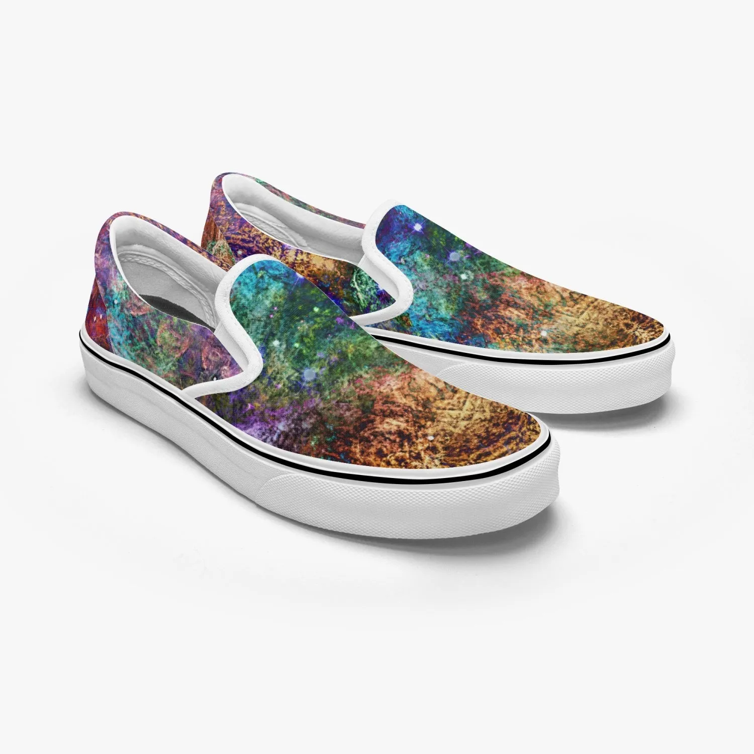 Unitas Split-Style Psychedelic Slip-On Shoes