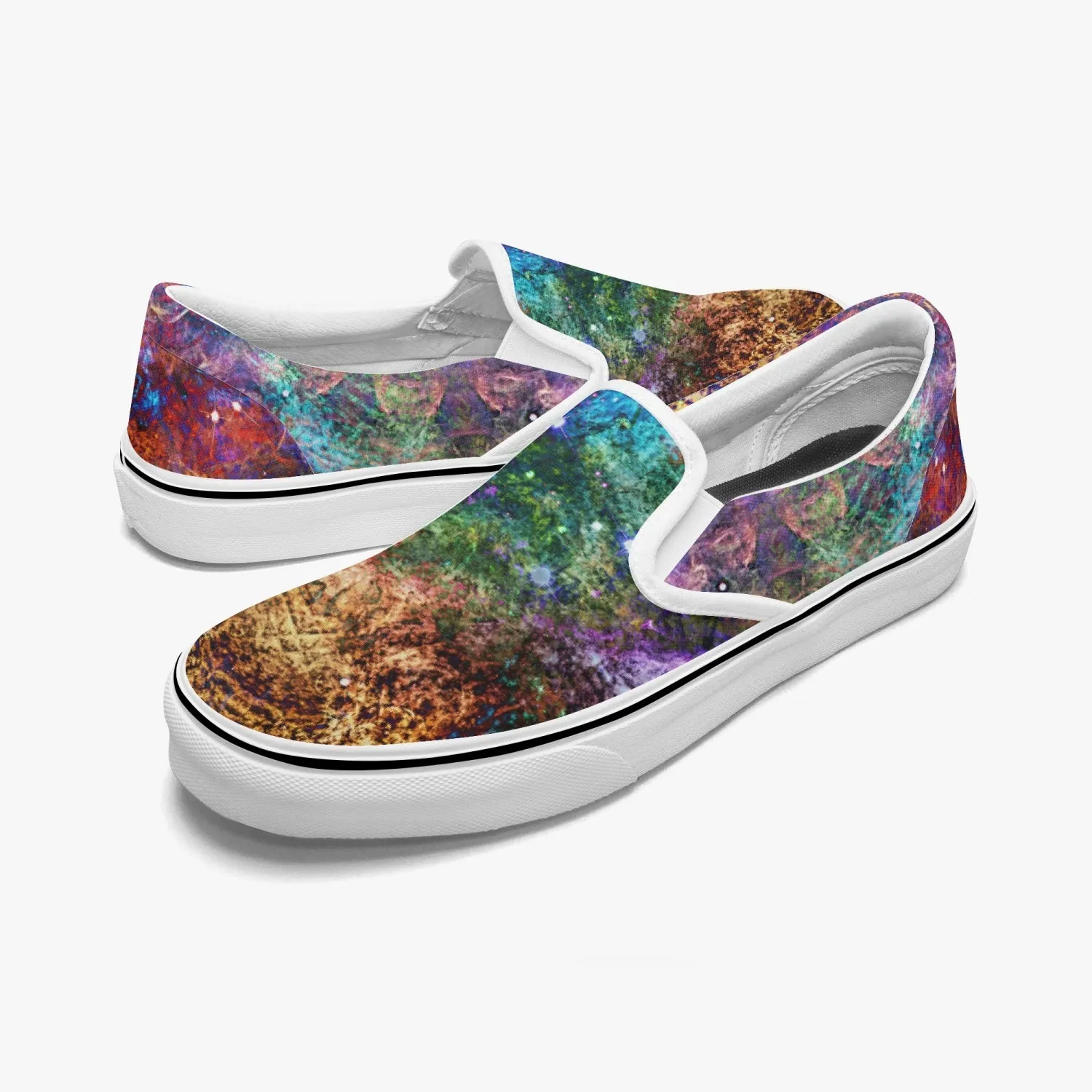Unitas Split-Style Psychedelic Slip-On Shoes