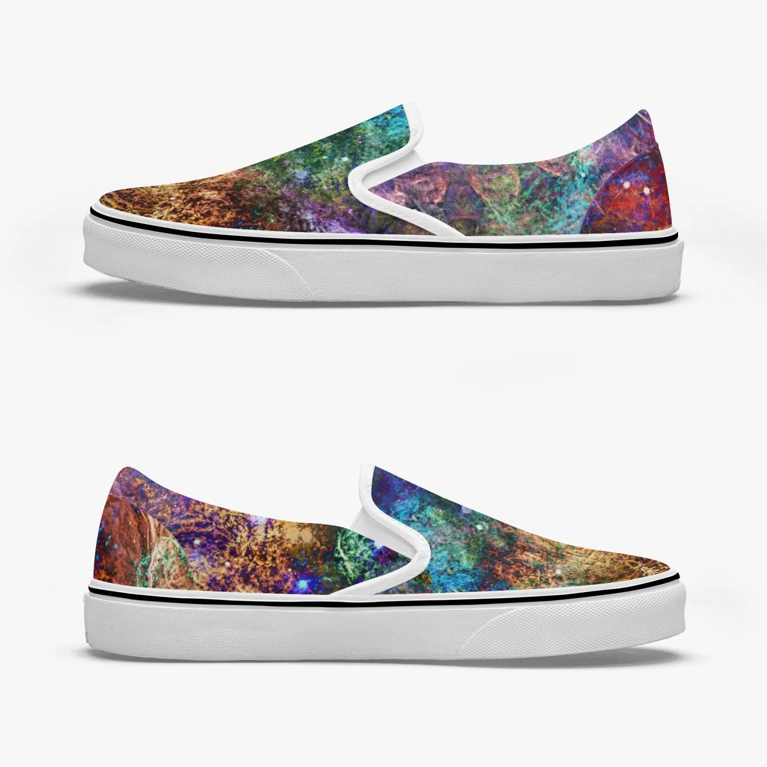 Unitas Split-Style Psychedelic Slip-On Shoes