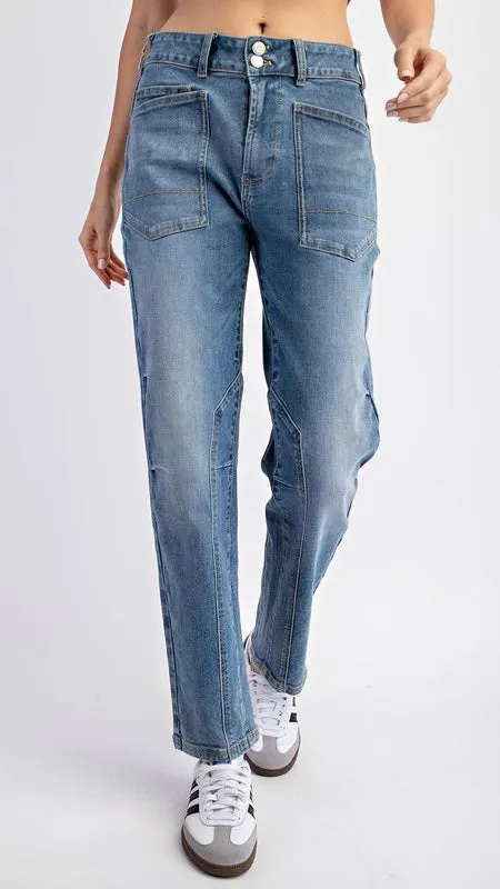 Utility St Leg Stretch Denim