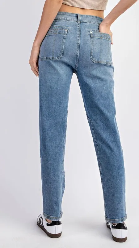 Utility St Leg Stretch Denim