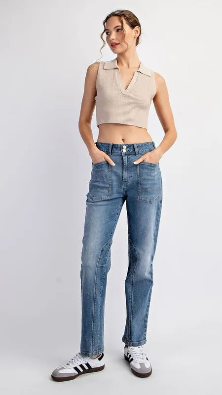 Utility St Leg Stretch Denim