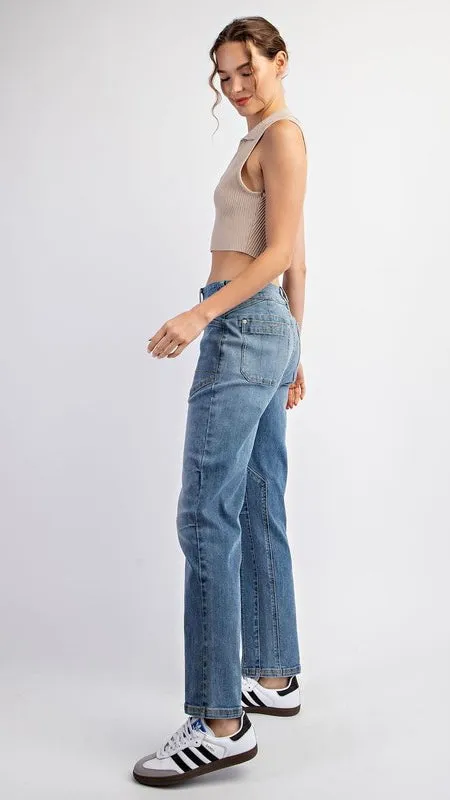 Utility St Leg Stretch Denim