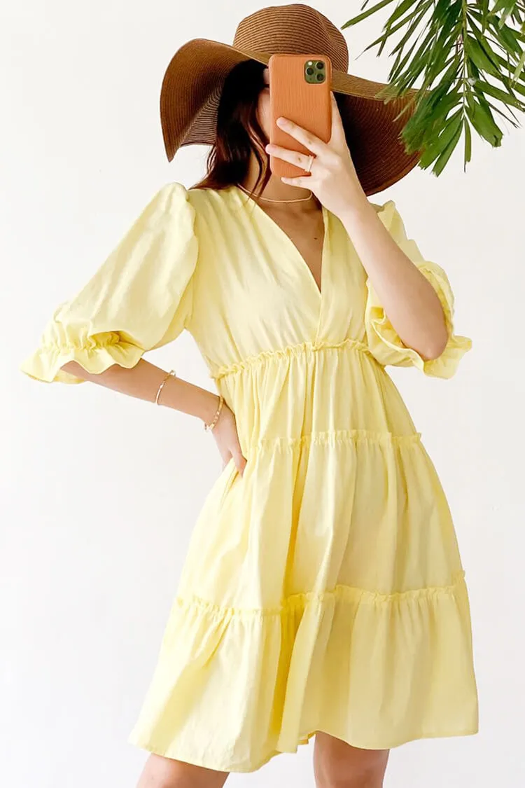 Victoria Surplice Tiered Dress