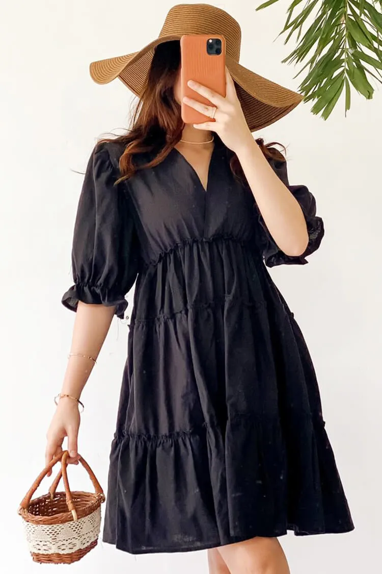 Victoria Surplice Tiered Dress