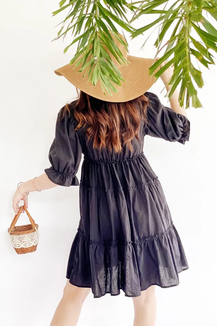 Victoria Surplice Tiered Dress