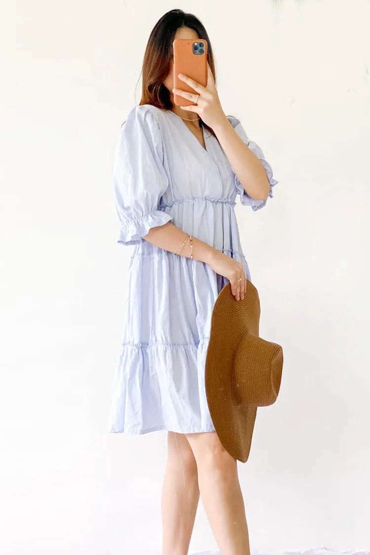 Victoria Surplice Tiered Dress