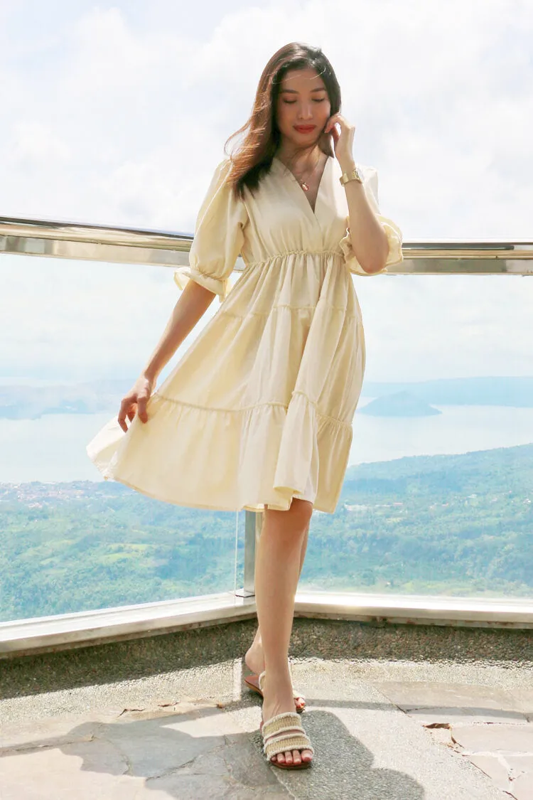 Victoria Surplice Tiered Dress