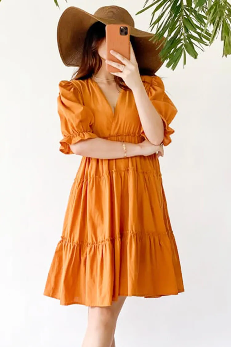 Victoria Surplice Tiered Dress