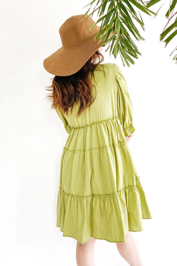 Victoria Surplice Tiered Dress