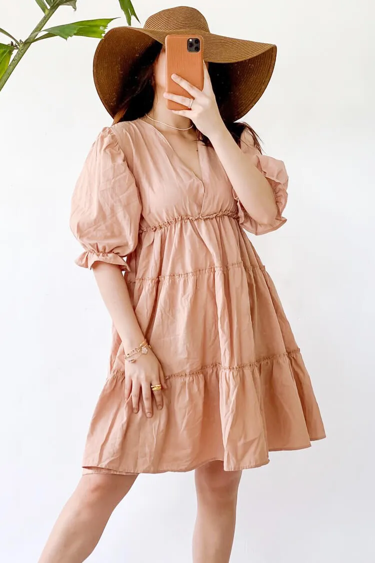 Victoria Surplice Tiered Dress