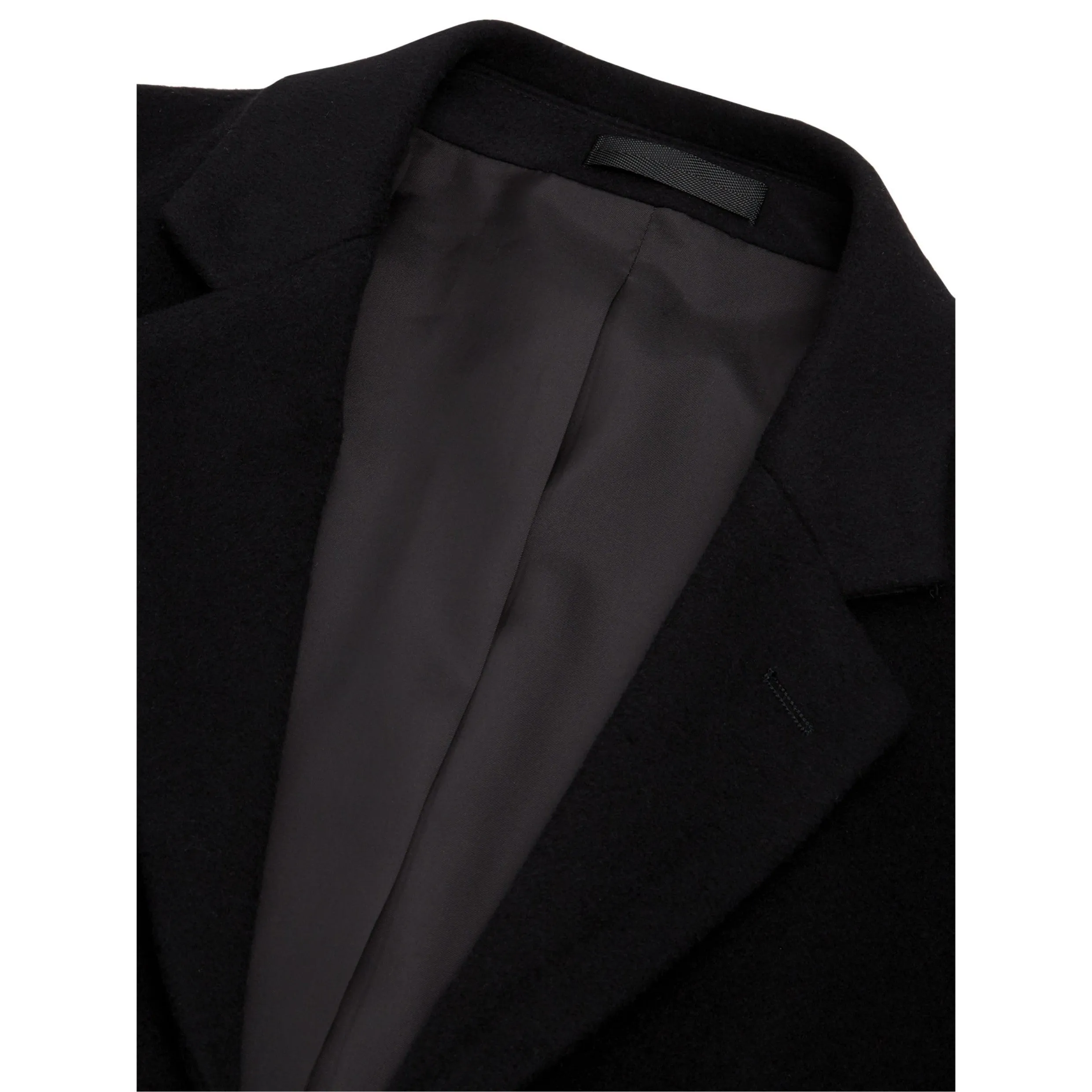 Wellington Berwick Wool Cashmere Tailored Overcoat 90177 Black