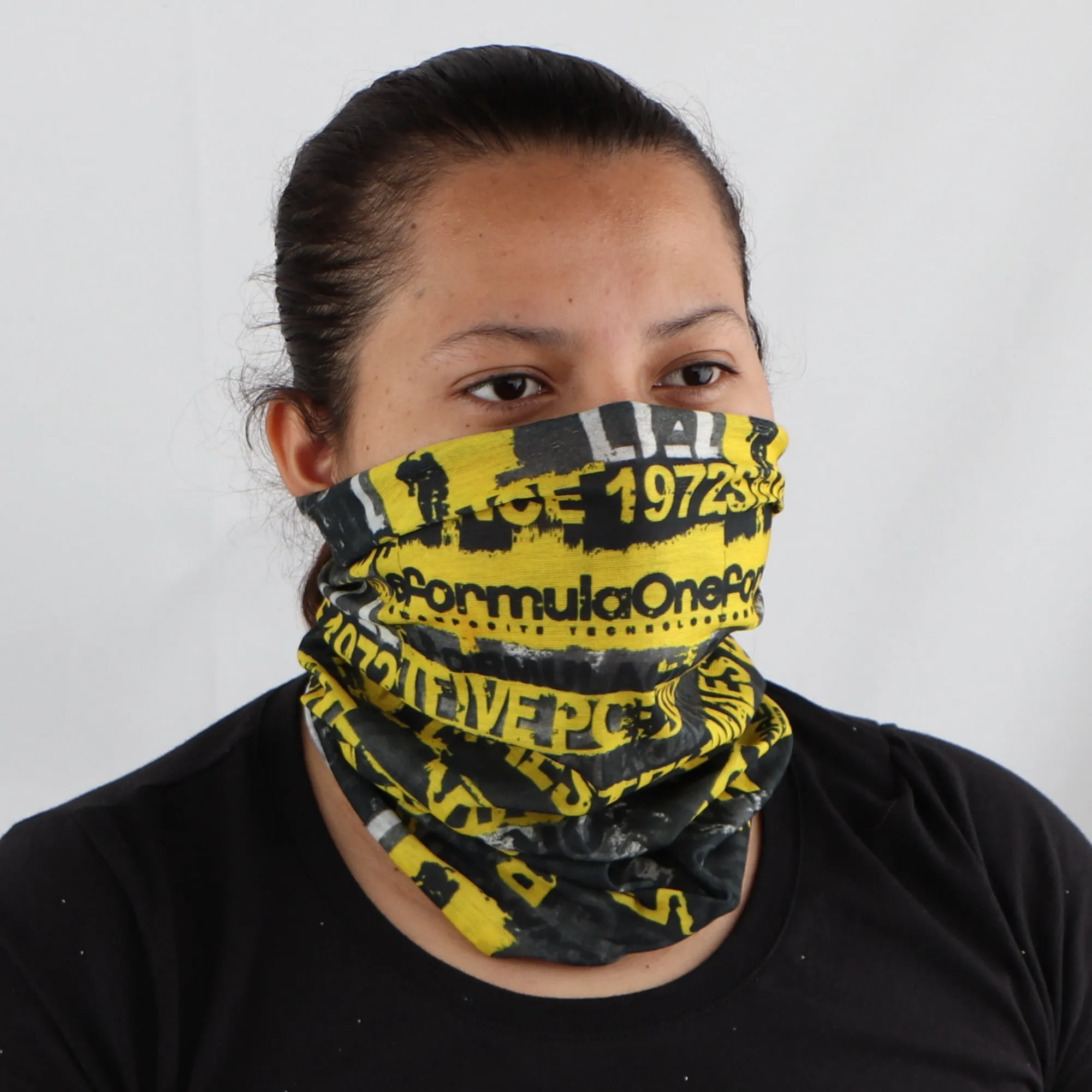 Yellow Seamless Face Mask Neck Gaiter
